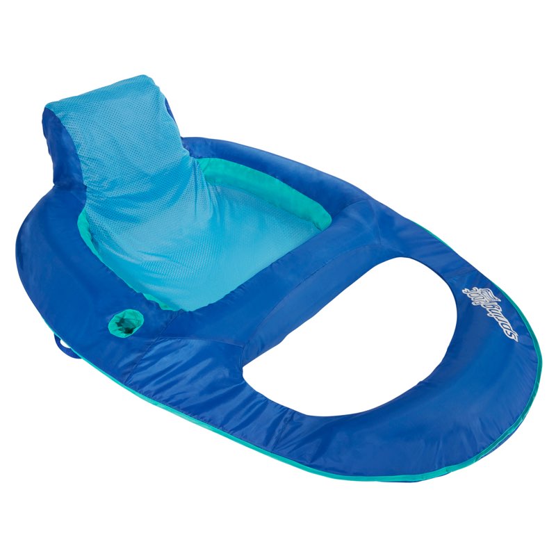 8206773 Fabric & Mesh Inflatable Recliner Pool Float&#44; Blue