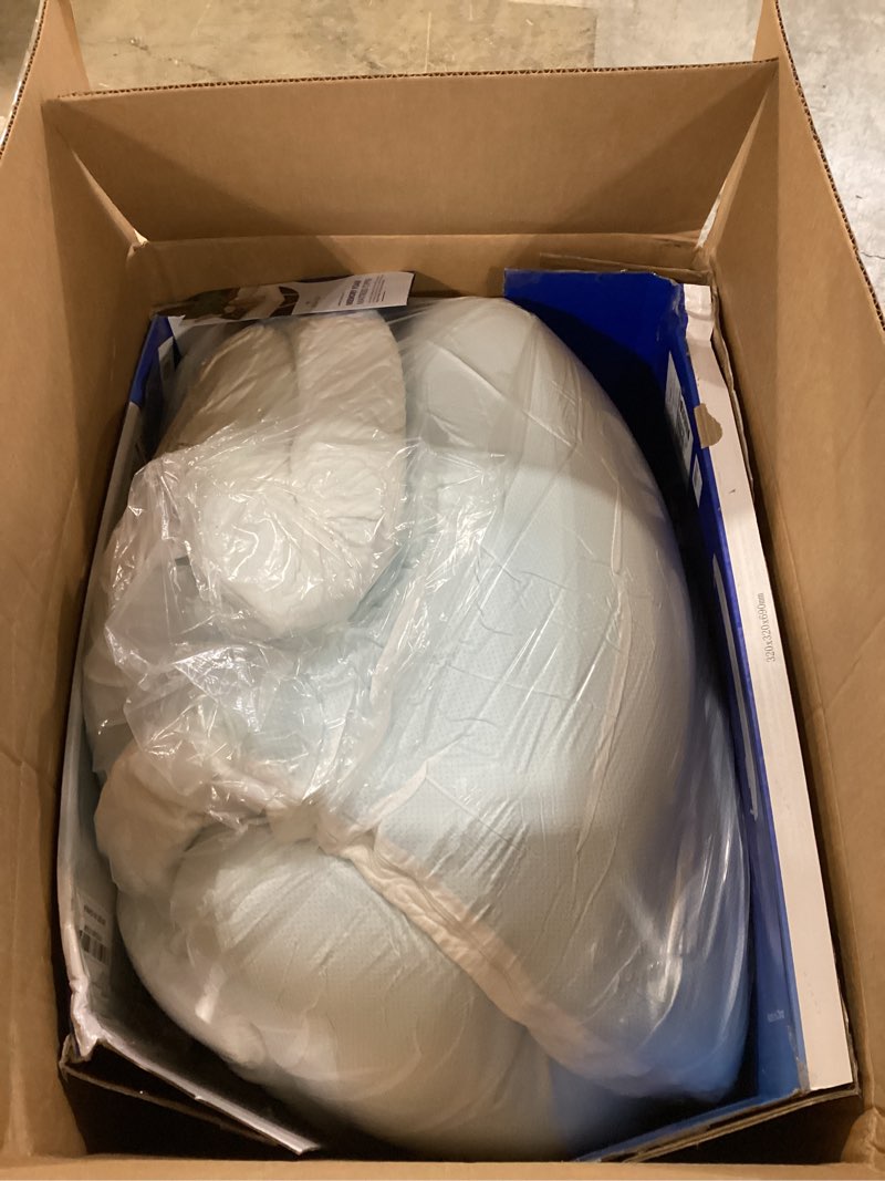 Condition photo showing As Is for 3 Inch Gel Memory Foam Mattress Topper King Size High Density Cooling Pad Pressure Relief Bed Topper (with Removable & Bamboo Cover) King 3 Inch White