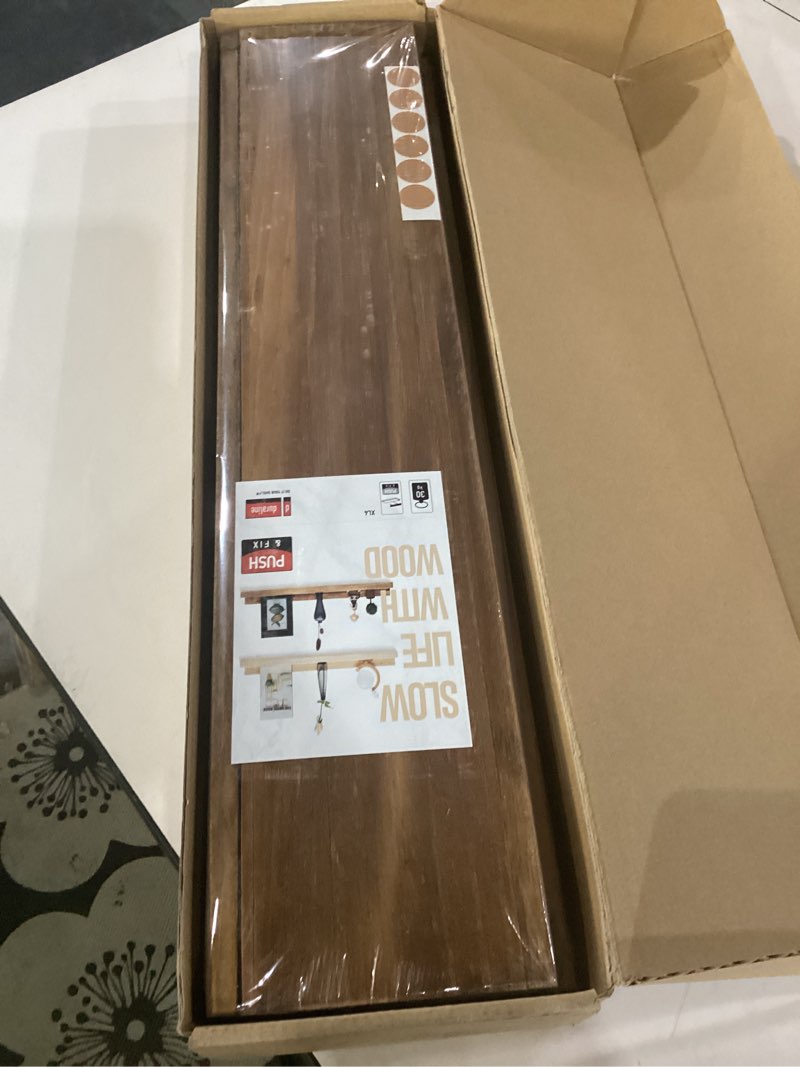 Condition photo showing Good Condition for azsky floating photo shelves fair light walnut 24 inch picture ledge for storage wall book shelves hanging picture photo frame ledge shelves with lip a set of 3 same sizes kitchen spice rack light walnut 24in set 3