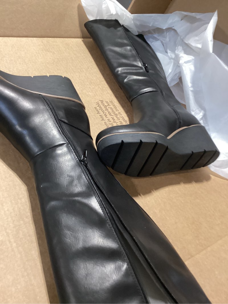 Condition photo showing As Is for naturalizer women's soul, adrian boot | casual boots 10 wide black synthetic 1