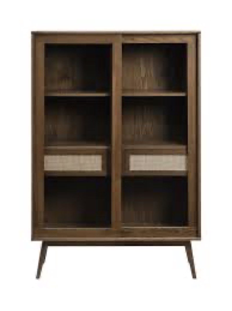 (Incomplete box 2 of 3) BARRALI GLASS CABINET H160 CM  Brown 
