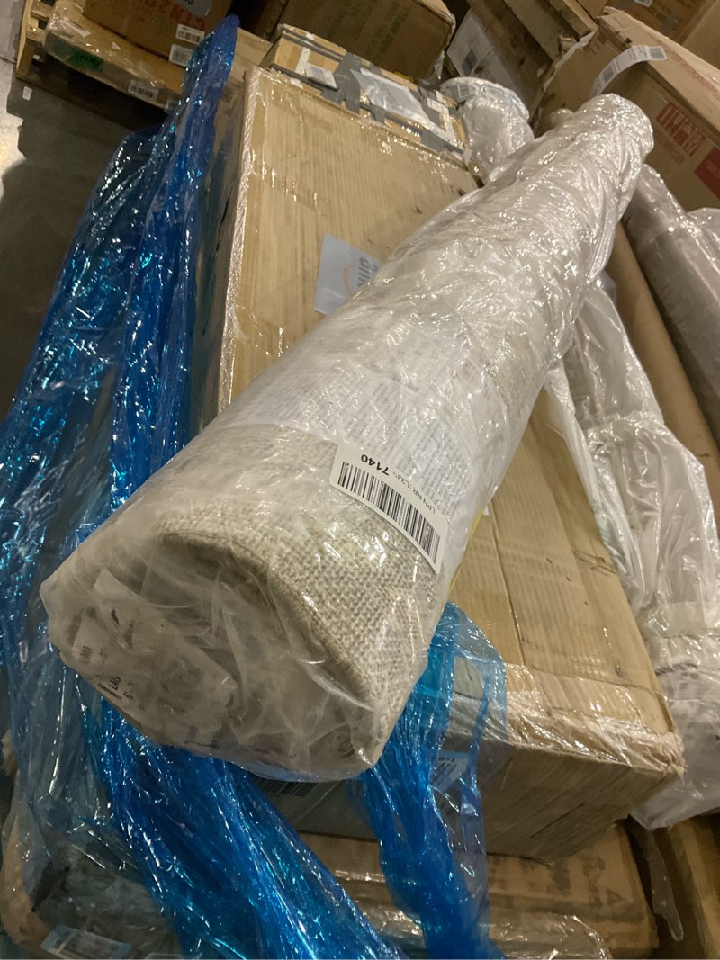 Condition photo showing New/Like New for Loloi Chris Loves Julia Palma Collection PLM-03 Lagoon/Natural 5'-3" x 7'-6" Area Rug Vintage Style Boho Living Room Bedroom Carpet