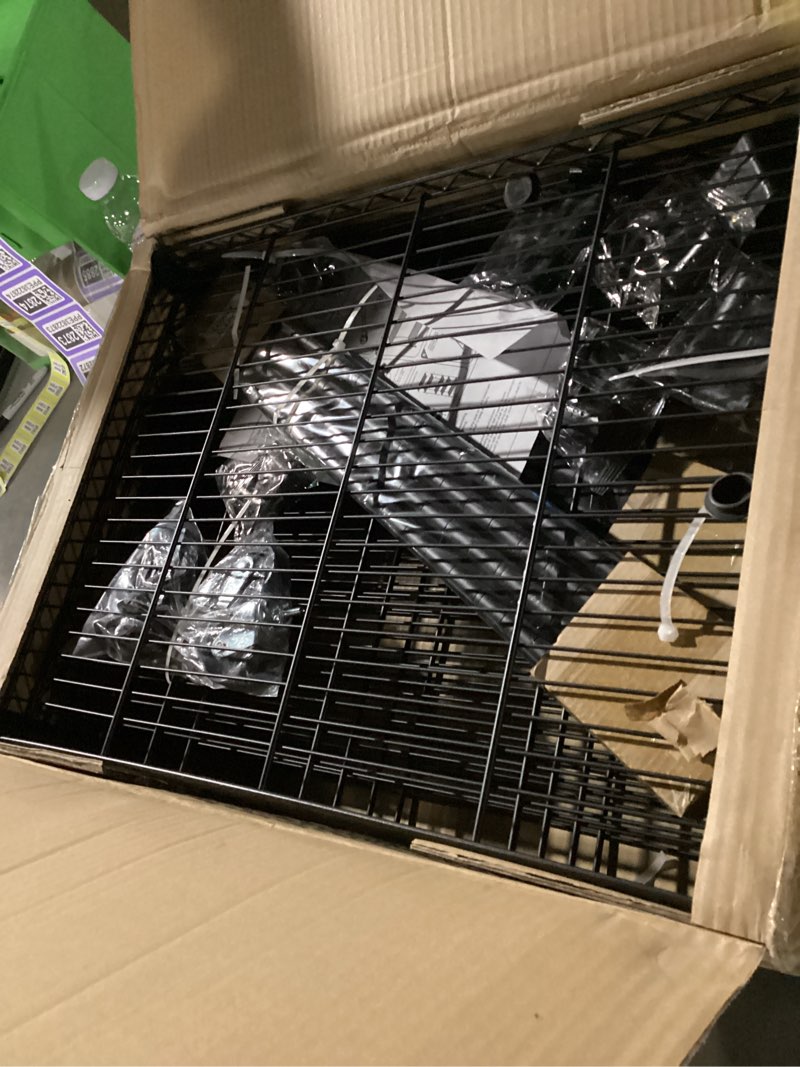 Condition photo showing Good Condition for 5 Tier Storage Shelves with Wheels, Heavy Duty Metal Garage Shelving Unit and Adjustable Feet, 865lb High Capacity Rolling Storage Shelf for Kitchen, Office, Dining Room (23.6"x 17.7"x 72"), Black Black 5-Tier with Wheels