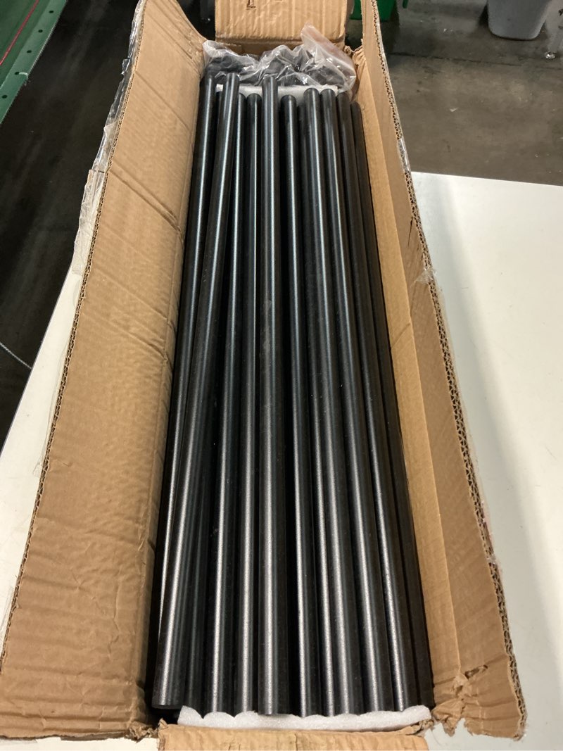 Condition photo showing Good Condition for 56 pack 26 inch aluminum balusters for deck railing,black round metal spindles for staircase,3/4" diameter hollow deck ballasters with screws and connectors for railing fencing porch stair spindles 26in 56