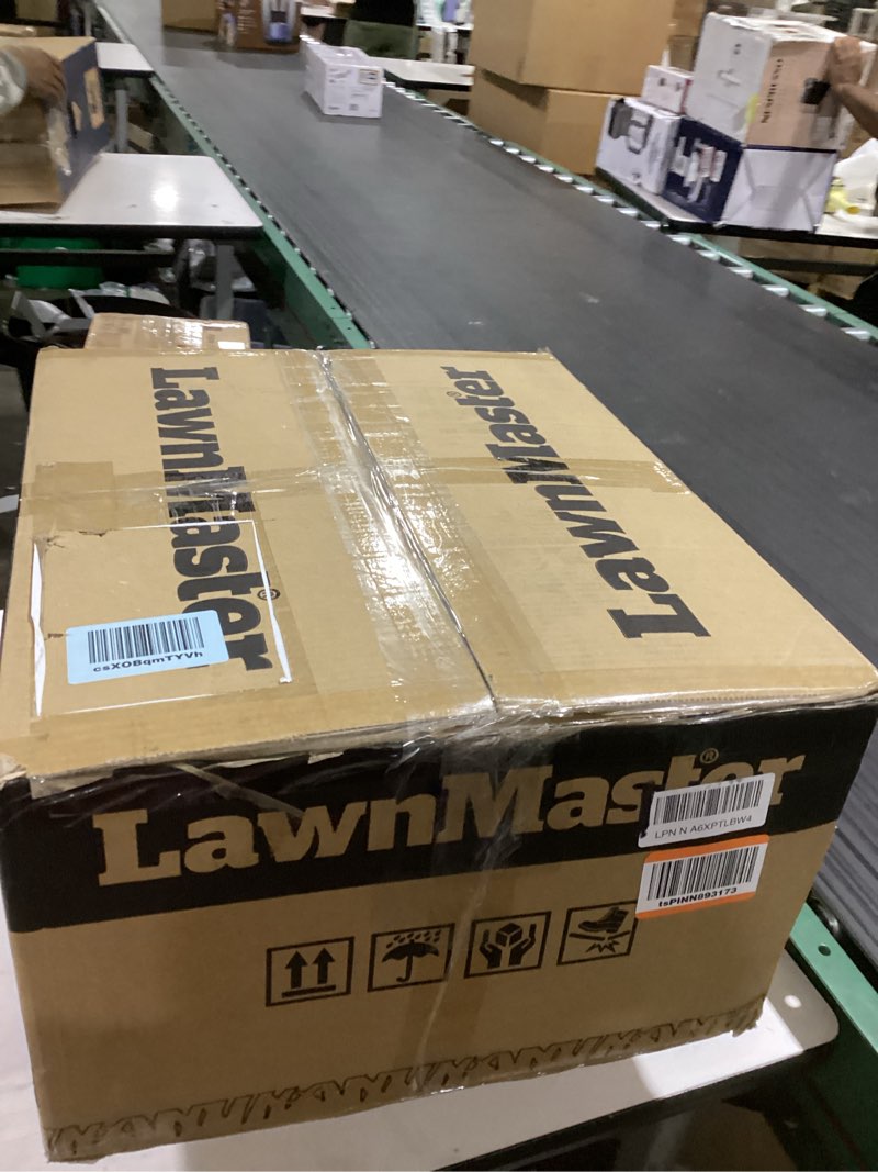 Condition photo showing New/Like New for lawnmaster gv1212b scarifier and dethatcher 13-inch 12amp 12 inch