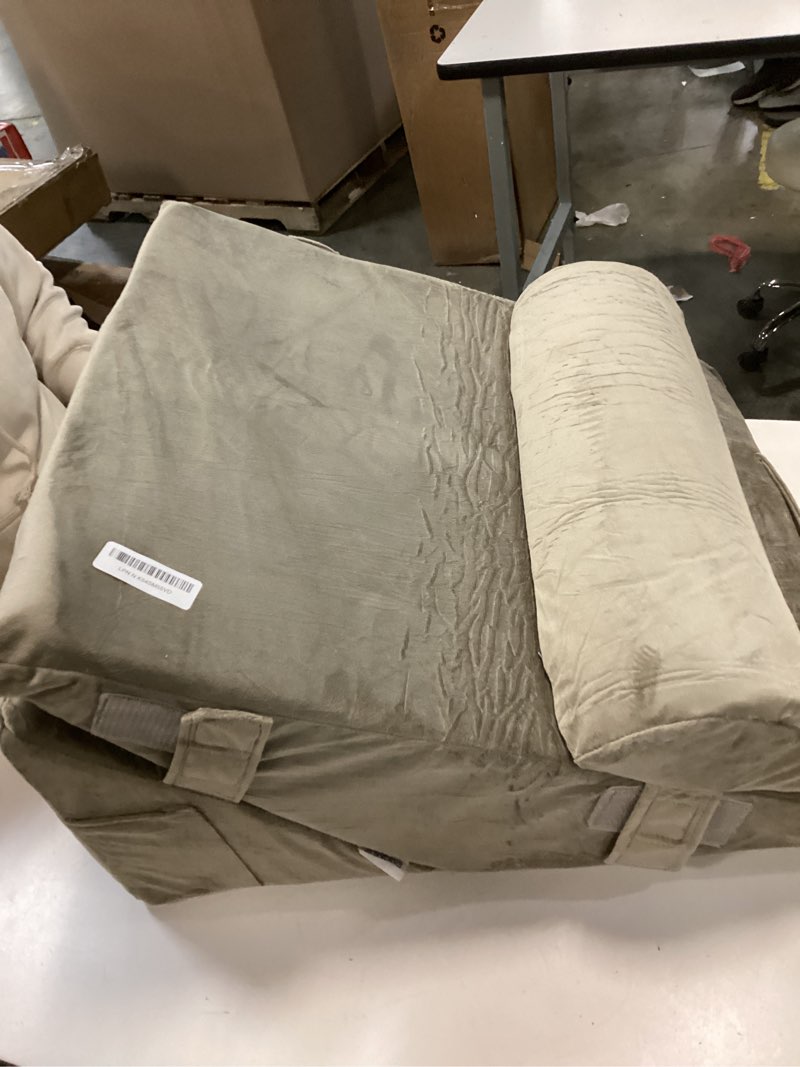 Condition photo showing Good Condition for 3PCS Wedge Pillow Set for After Surgery, Adjustable 9&12 Inch Bed Wedge Pillow for Sleeping, Incline Pillow Wedge for Headboard, Post Surgery, Acid Reflux, Neck&Back Support, Plush Brown Adjustable 9&12 Inch + 1 Head Pillow Brown