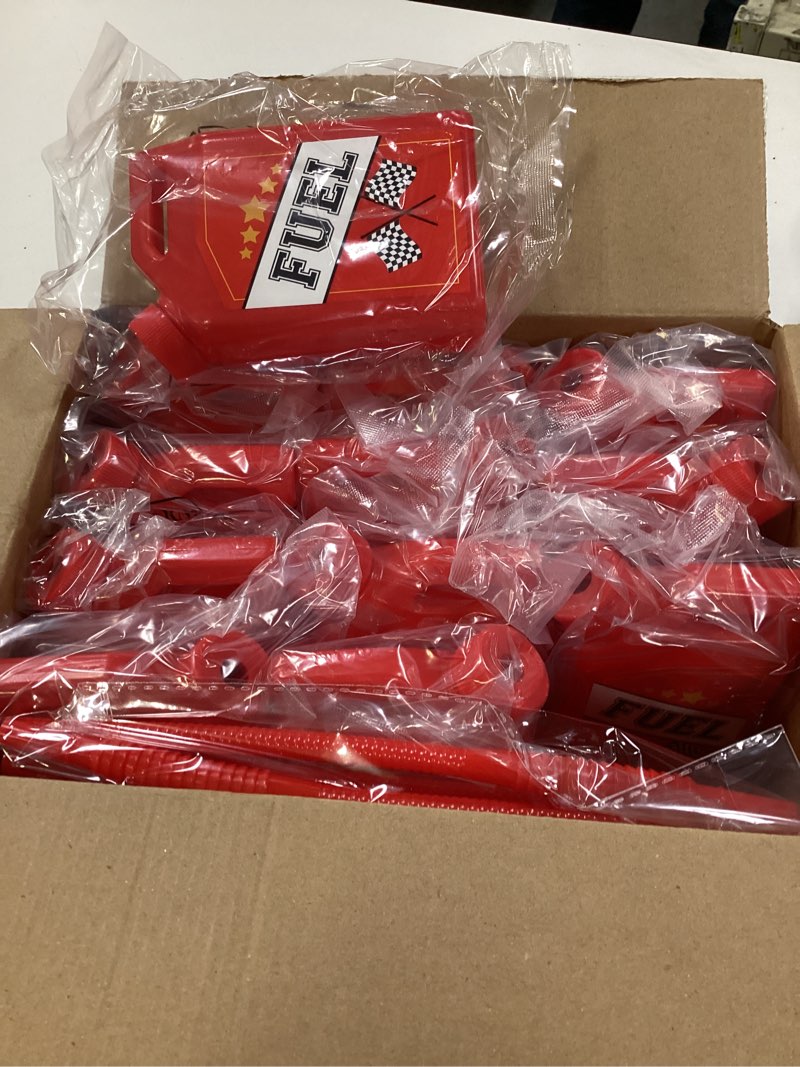 Condition photo showing New/Like New for Mifoci 12 Pack Race Car Fuel Can Cups Set 11 oz Car Fuel Can Drinking Cups with Straw Racing Car Theme Birthday Party Favor for Kids Racing Car Theme Birthday Party Baby Shower Supplies 12 11 oz