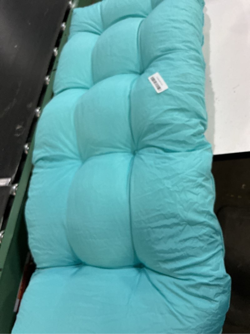 Condition photo showing Good Condition for danghoogy outdoor bench cushions, waterproof patio loveseat cushions for outdoor furniture, thick love seat bench cushions, 44" x 19" x 5", teal teal 44''x19''x5''