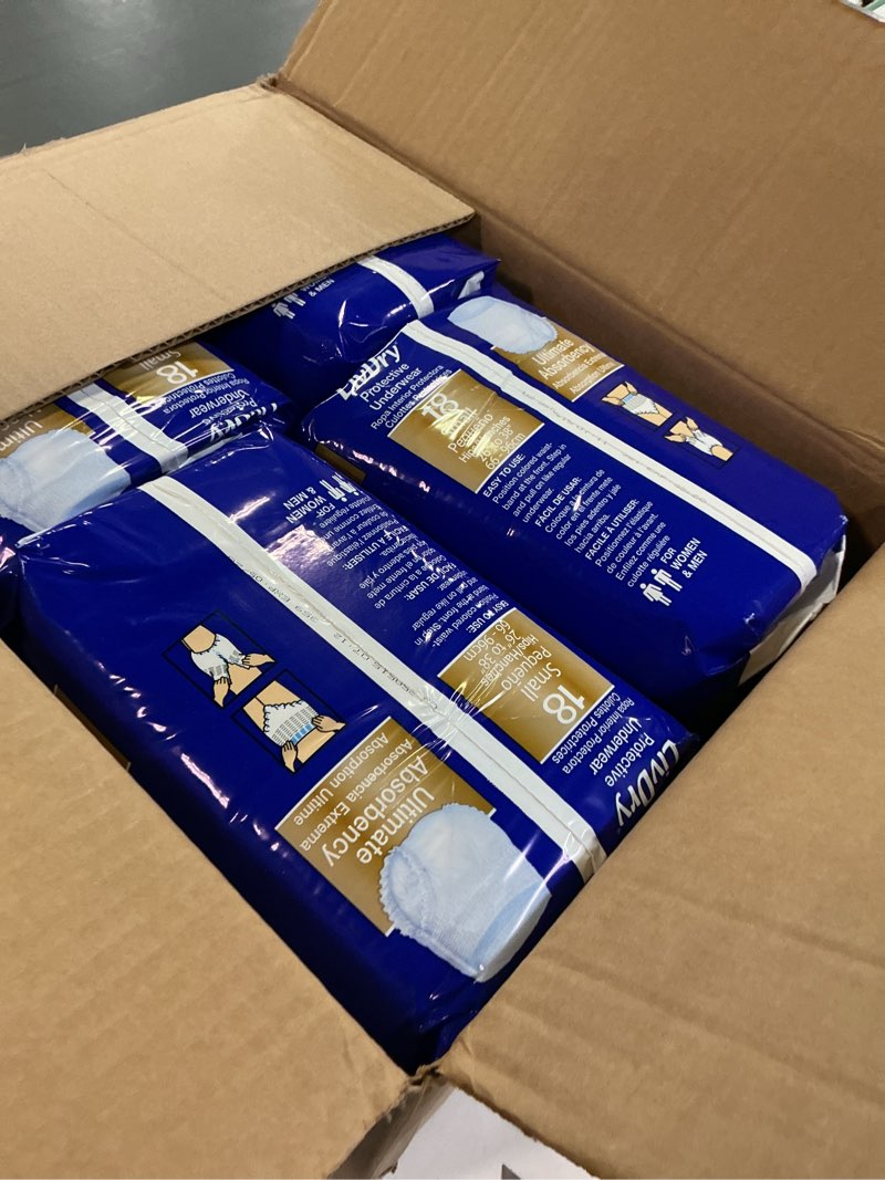 Condition photo showing New/Like New for LivDry Small Ultimate Adult Incontinence Underwear, High Absorbency, Leak Cuff Protection, S, 72-Pack