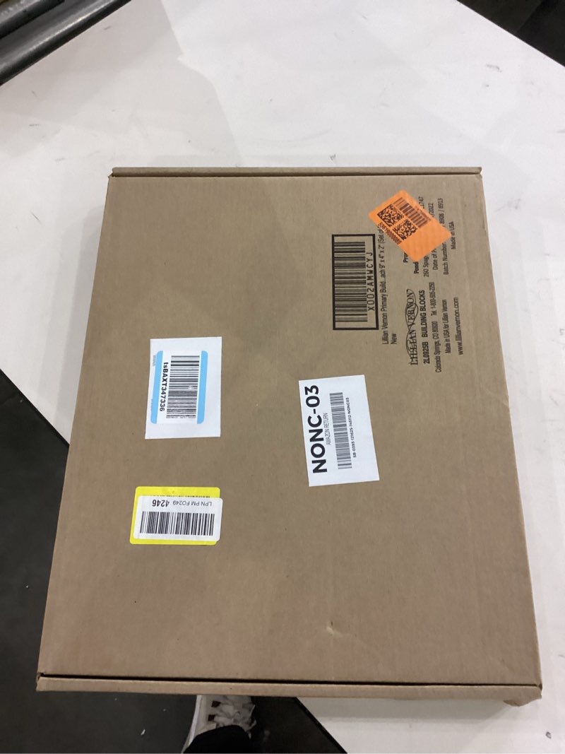 Condition photo showing New/Like New for Lillian Vernon Primary Building Bricks - Kids Cardboard Blocks, Each 9" x 4" x 2" (Set of 24)