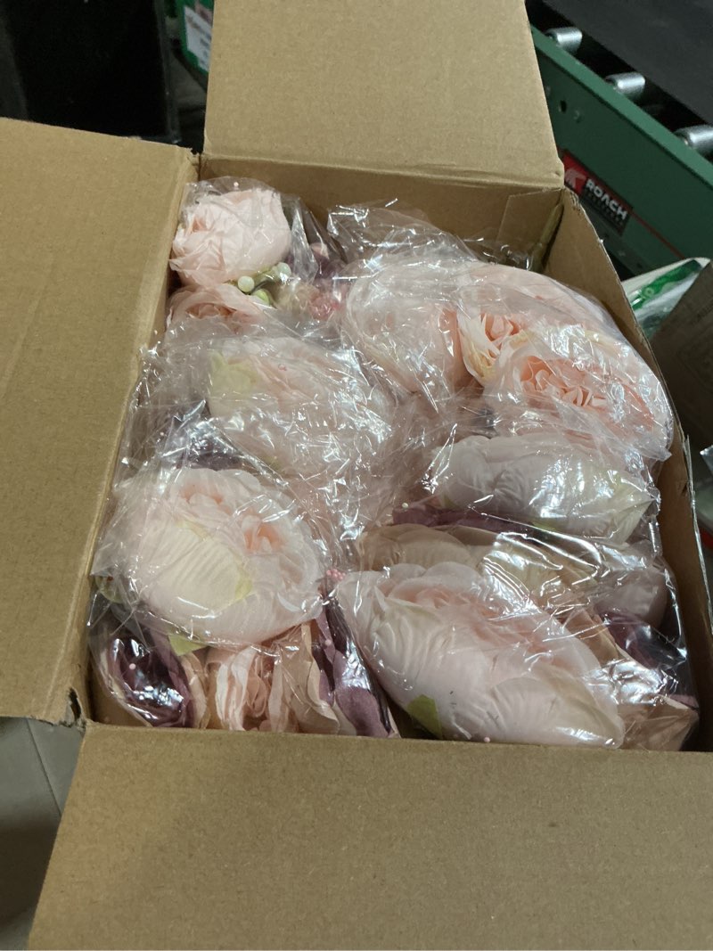 Condition photo showing Good Condition for geosar 24 bundles artificial peonies flowers fake silk peony bouquet faux peonies flowers bulk for decoration vase floral arrangements wedding party table (dusty pink,dusty rose) dusty pink, dusty rose 24
