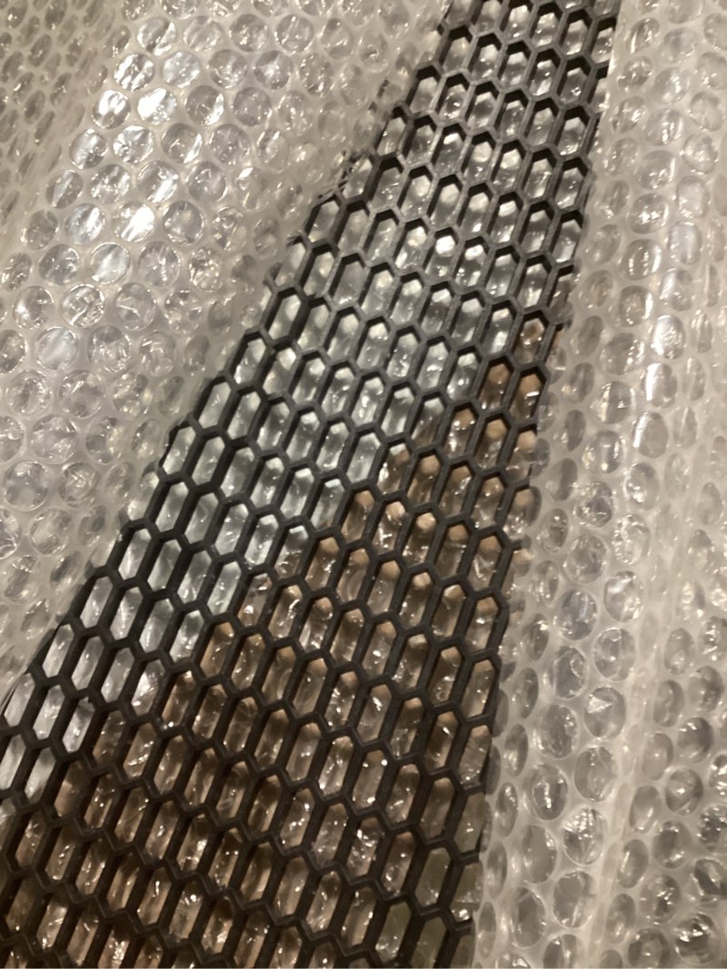 Condition photo showing Good Condition for aggauto universal 40"x13" car grill mesh - aluminum alloy automotive grille insert bumper honeycomb hole 8mm spacing 3mm, one of the most multifunctional shape grids 100x33cm black 8x3mm honeycomb - black