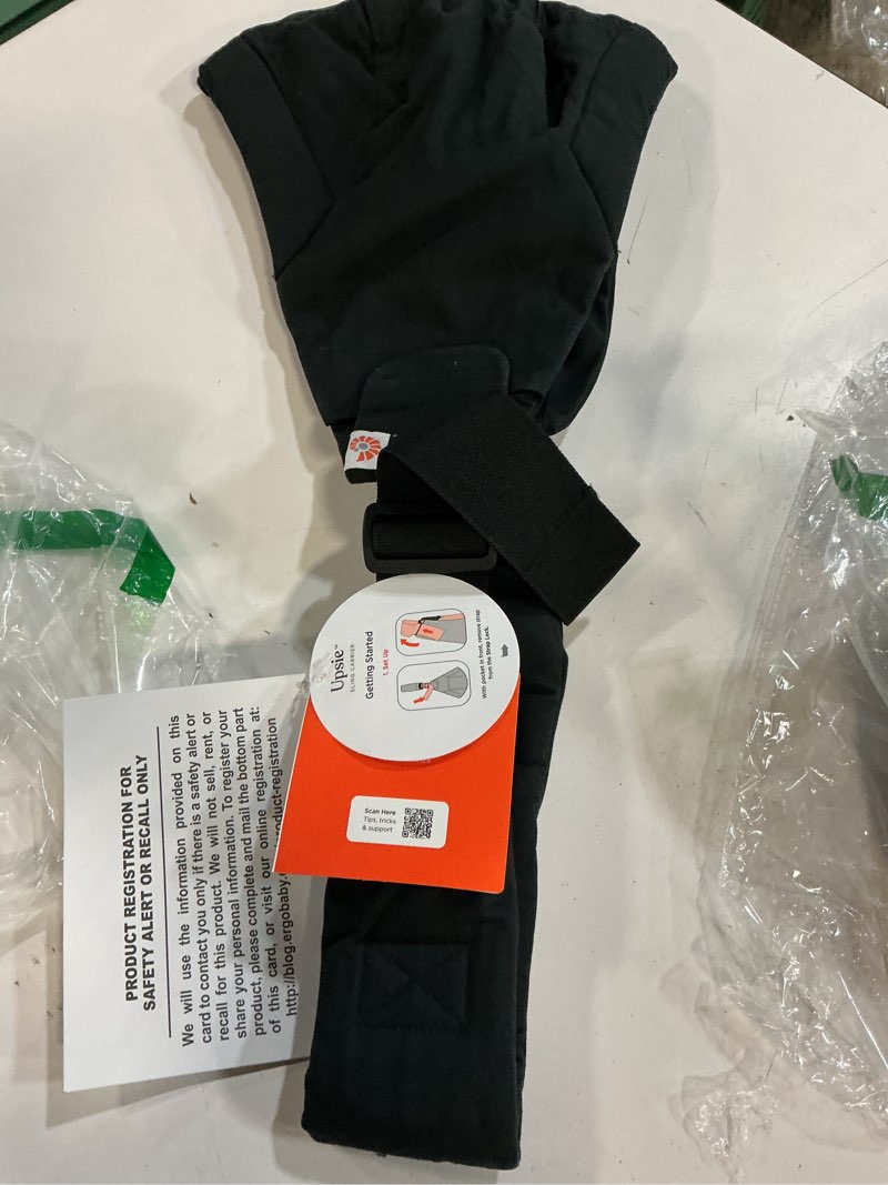 Condition photo showing Good Condition for ergobaby upsie hip sling – onyx black baby carrier – lightweight, adjustable sling for toddlers – breathable & ergonomic design