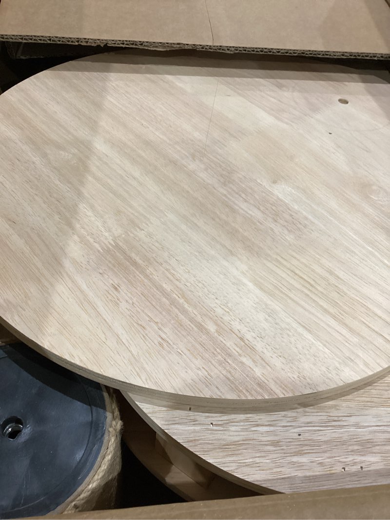 Condition photo showing Good Condition for Floor to Ceiling cat Tree - Adjustable Height (95-98in,104.3-108.2in)- with Width 4.33 in Scratching Post,Cat Hammock,Fully Wrapped with sisal Rope - Heavy Duty cat Tree.(Holds 110 lbs) Brown