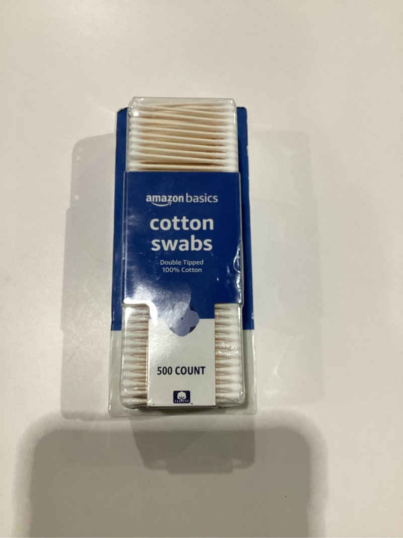 Condition photo showing New/Like New for Basics Cotton Swabs  500 Count 500 Count (Pack of 1)