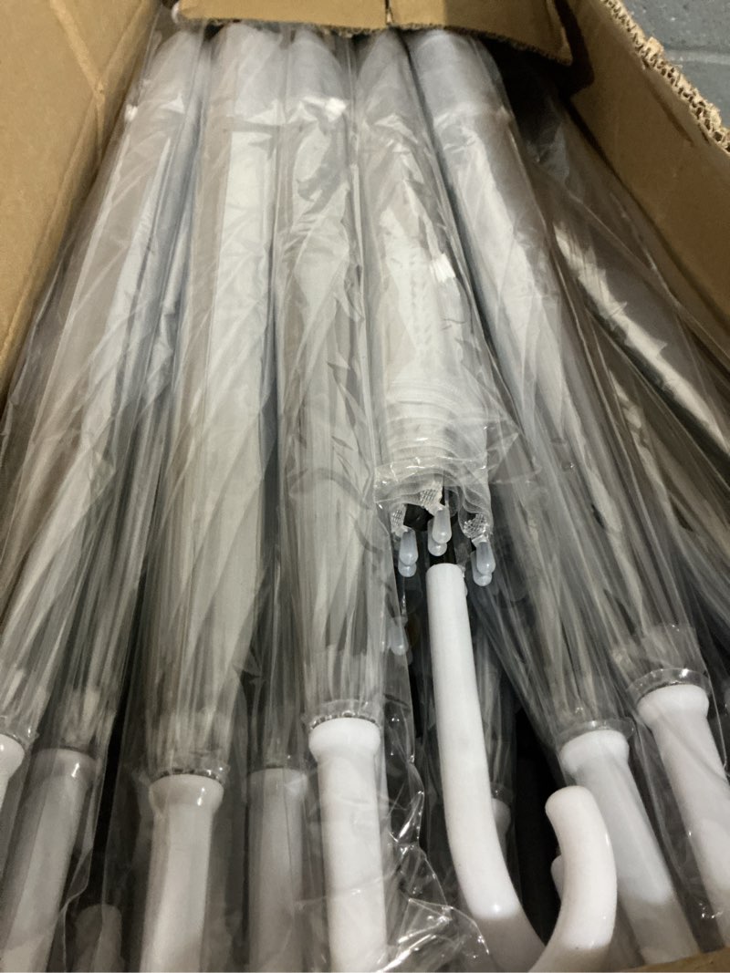 Condition photo showing Good Condition for 50pk reginary clear umbrellas bulk auto open j hook windproof