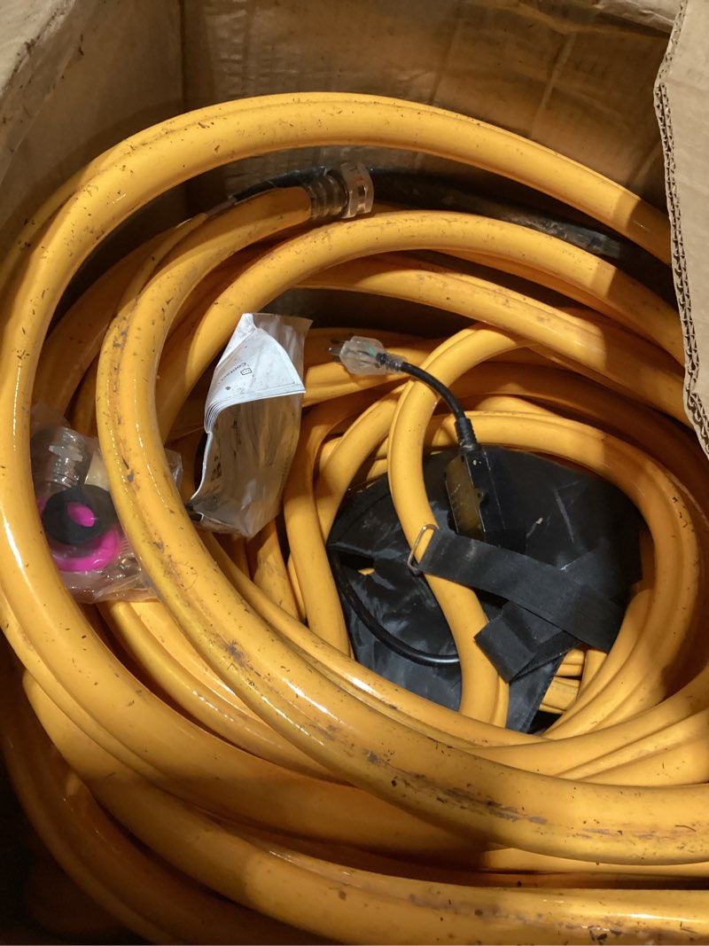 Condition photo showing As Is for UTOOL 100 FT Heated Water Hose for RV Camper with 90 Degree Elbow, NSF 372 Drinking Water Certified Garden Hose, Automatic Thermostat Antifreeze Protection to -40°F, 5/8" ID, 3/4" GHT Adapter