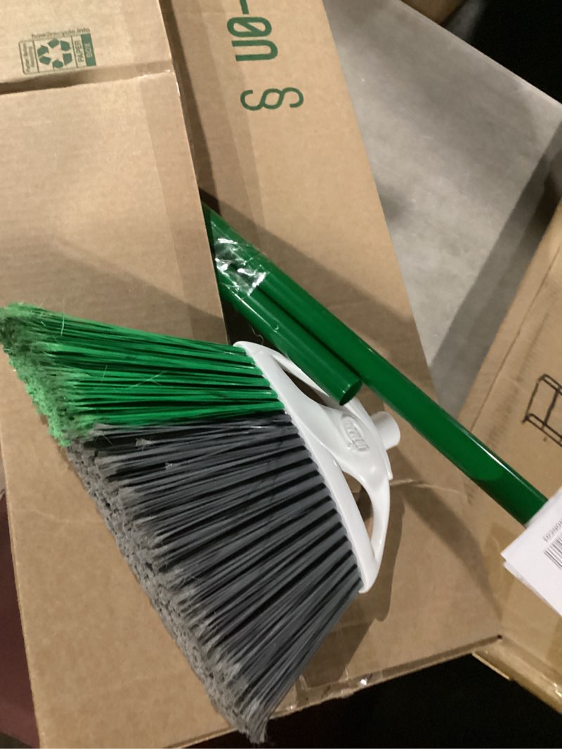 Condition photo showing Good Condition for Libman FlexTech Broom with Dustpan Combo Set for Sweeping Indoor and Outdoor Floors, Pet, Dog Hair Broom, 55” Precision Angle Broom, 3 Piece Handle, 11" Wide, 10.25" Wide Dust Pan