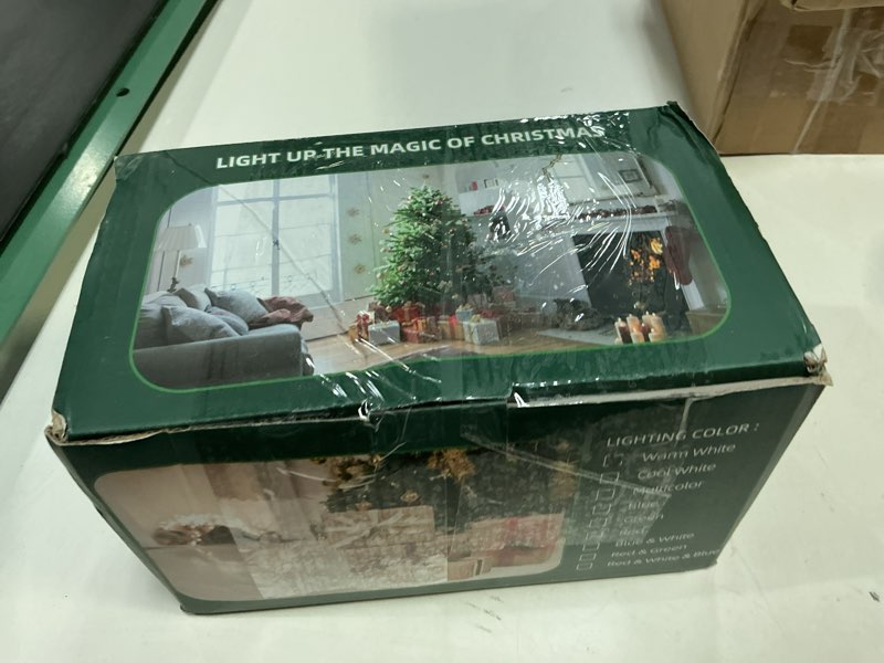 Condition photo showing New/Like New for 810 led christmas lights outdoor 82ft with 180 drops, christmas decorations hanging lights 12 modes, dimmable outsite fairy string lights for wedding party holiday winter wonderland decor warm white warm white 810led 82 ft with 180 drops