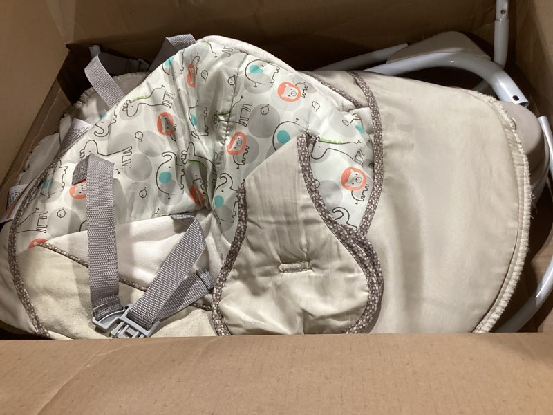 Condition photo showing Good Condition for bright starts baby bouncer soothing vibrations infant seat - removable -toy bar, nonslip feet, 0-6 months up to 20 lbs (safari fun)