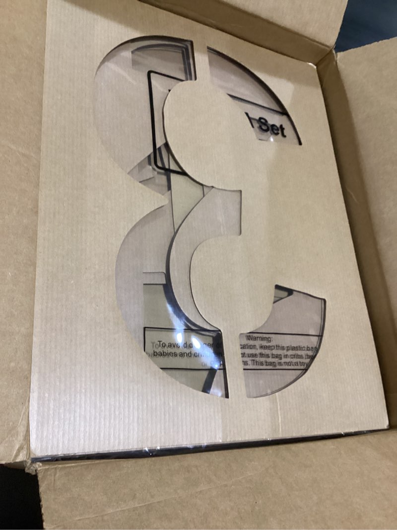 Condition photo showing As Is for briwooody large number stencil 0-9 numbers pavement templates reusable number kit set large letter stencils for cake parking lot and equipment spray painting 18 inch