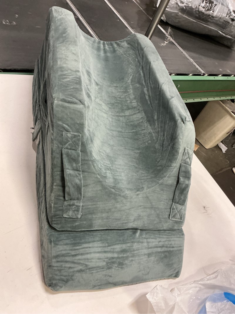 Condition photo showing Good Condition for KingPavonini 4-Height Adjustable Leg Elevation Pillows for After Surgery with Ergonomic Curve, Memory Foam Wedge Pillow for Legs Swelling and Pain Relief, Knee Replacement Recovery Aids (Single Leg) Single Leg (Upgraded) Grey