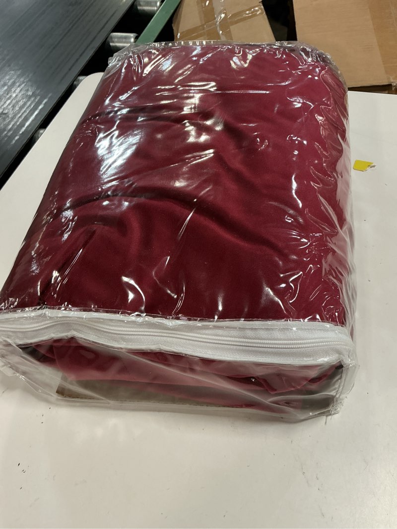 Condition photo showing New/Like New for miulee velvet curtains 84 inches 2 panels - luxury blackout curtains for bedroom living room thermal insulated super soft christmas window drapes rod pocket & back tab, burgundy red, w52 x l84 inches 52"w x 84"l (pack of 2) burgundy red