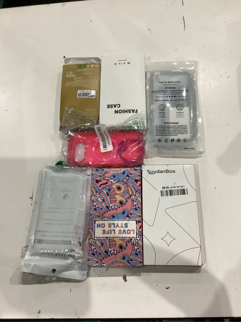 Condition photo showing As Is for assorted cellphone/tablet/laptop case covers & accessories