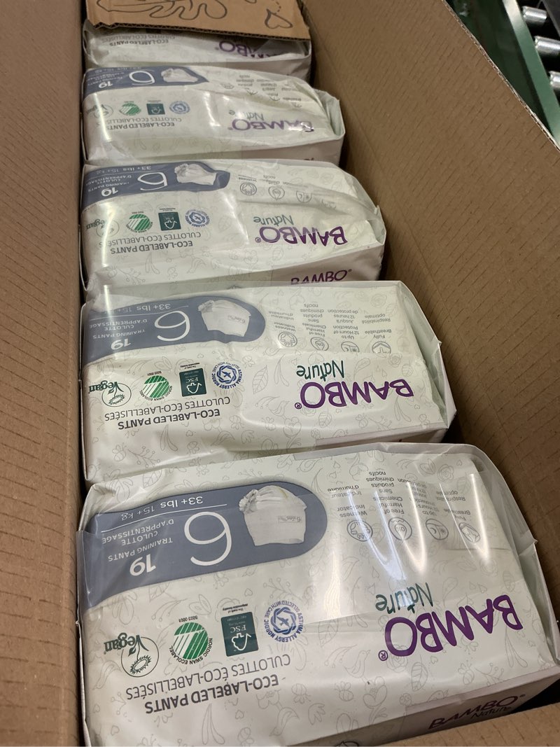 Condition photo showing New/Like New for Bambo Nature Hypoallergenic Training Pants, Eco-Labelled Training Pants, Totally Chlorine-Free, Skin Friendly - Size 6 (95 Count) Size 6 95