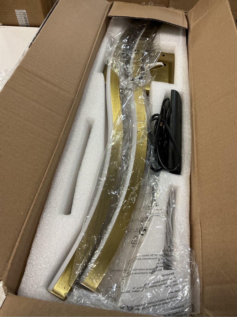 Condition photo showing Good Condition for modern led wall sconce set of two, battery powered wall sconces set of 2 with timer, gold wall light with remote, led wall lamp indoor not hardwired for bathroom living room bedroom corridor gold-31.5 inch battery operated