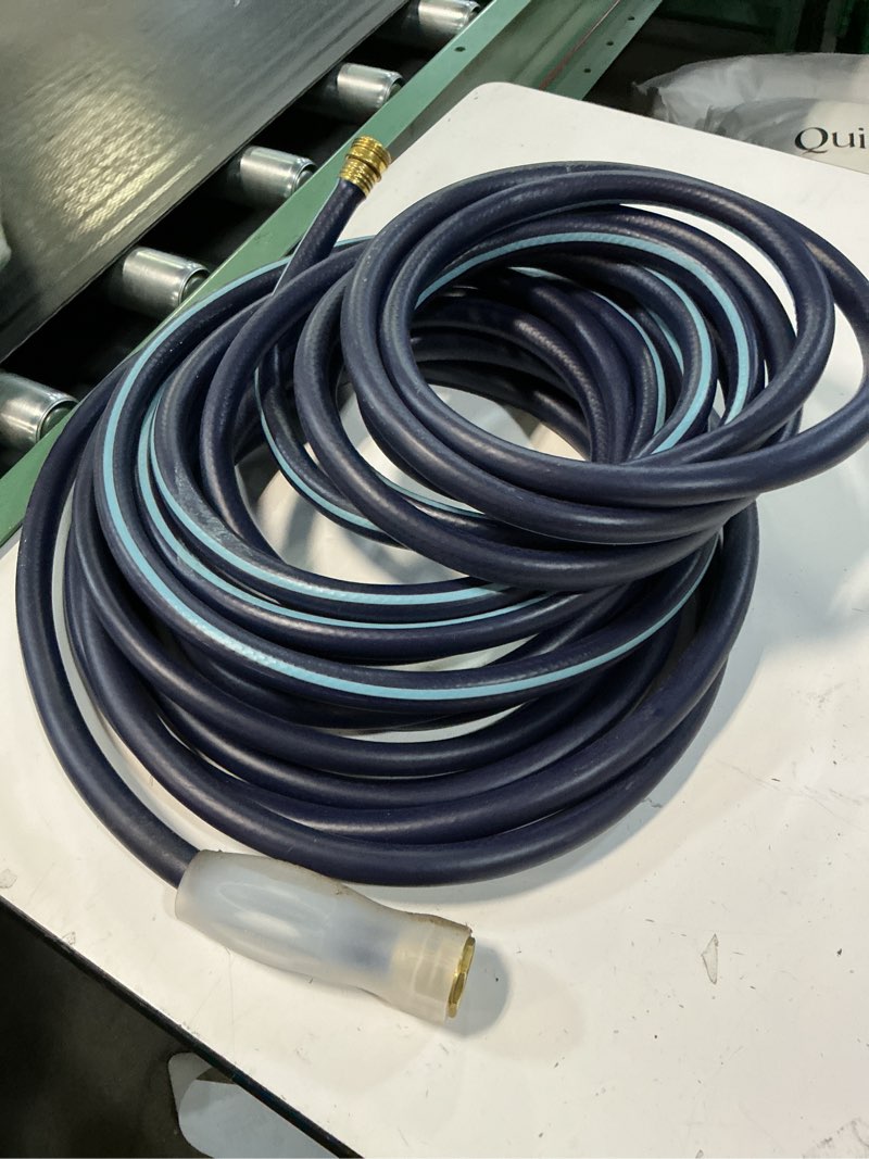 Condition photo showing As Is for project source 5/8-in x 50-ft medium -duty vinyl blue hose