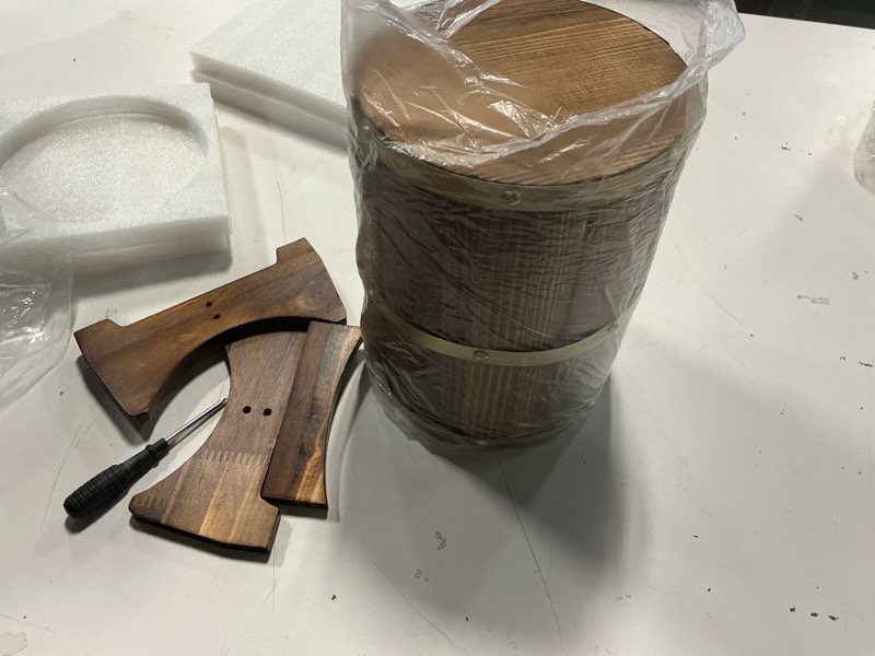 Condition photo showing Good Condition for Whiskey Smoker Kit - Electric Cocktail Smoker with Wooden Barrel Case and 8 Flavors Wood Chips, Old Fashioned Smoker Kit Bourbon Gifts for Men