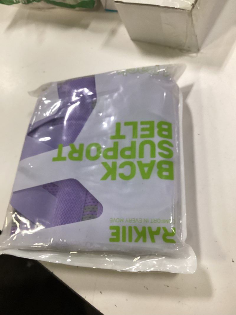 Condition photo showing New/Like New for Rakiie Back Brace for Lower Back Pain Women with 9X Support System, Ergonomic Lumbar Support for Pain Relief, Breathable Mesh Design with 3D Silicone Pad for Sciatica, Purple Size M (Waist: 33.5"-39.4") Purple Medium (Waist: 33.5"-39.4")
