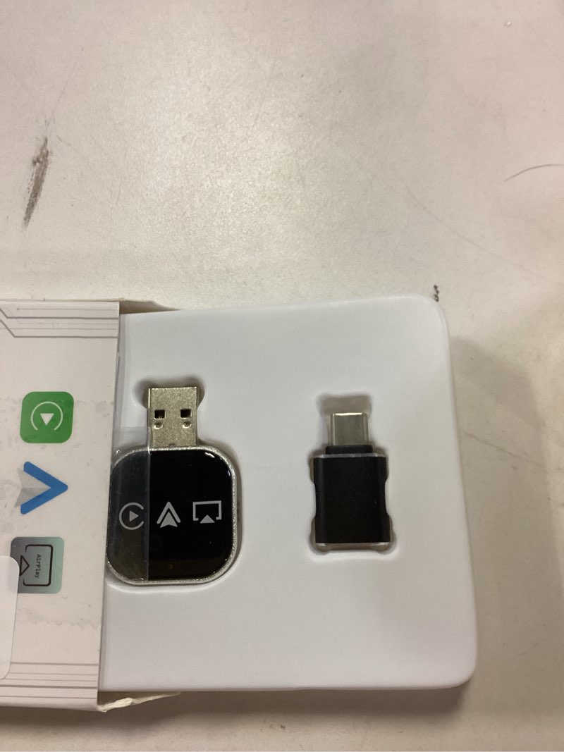 Condition photo showing Good Condition for Screen Mirroring Adapter, 2026 Upgrade 3 in 1 Wireless Carplay Mirror Link Adapter for Cars with Built-in Wired Carplay Plug, Compatible with iPhone Phone/Airplay/Android Auto(for iPhone,1pc) 1pc For iPhone