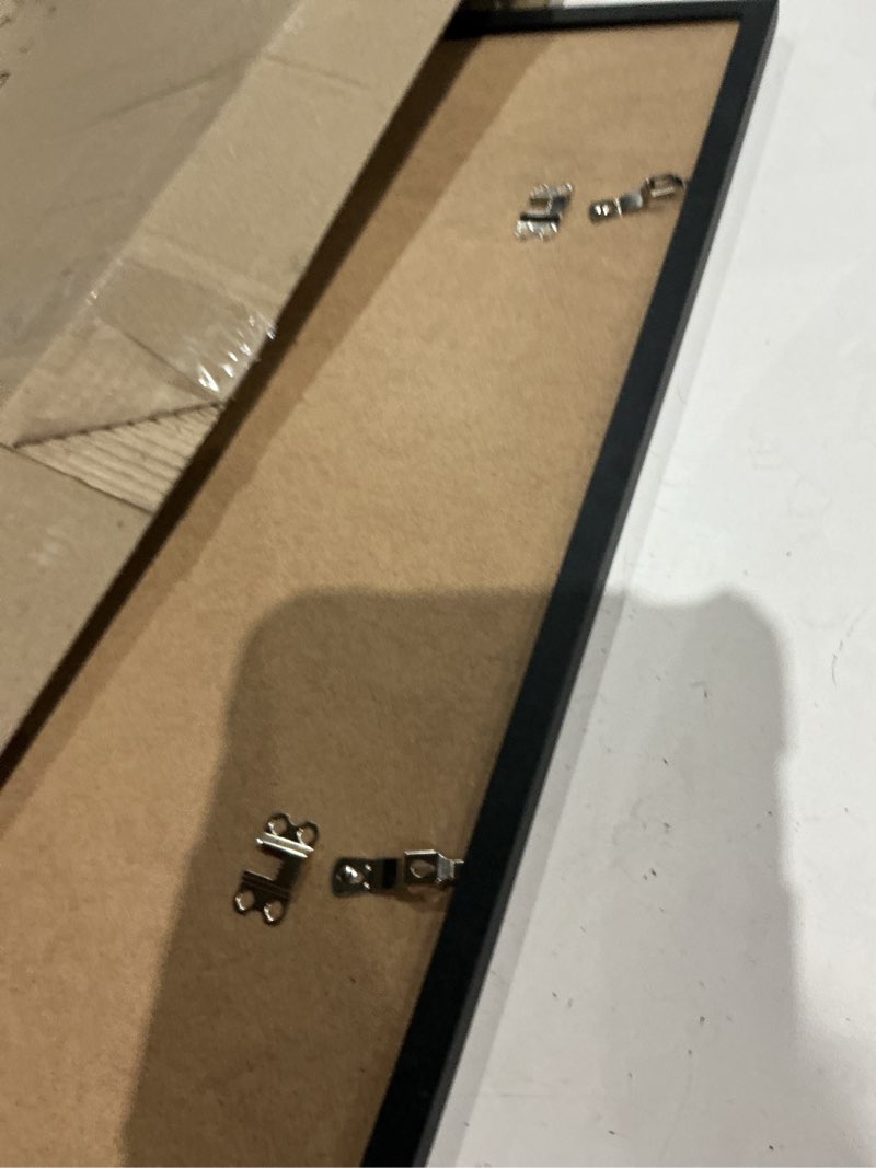 Condition photo showing Good Condition for jcjmy 14x24 picture frame black for poster photo picture, horizontal and vertical formats for wall hanging, 14 x 24 wall gallery poster photo frame for 14 by 24 photos posters, black