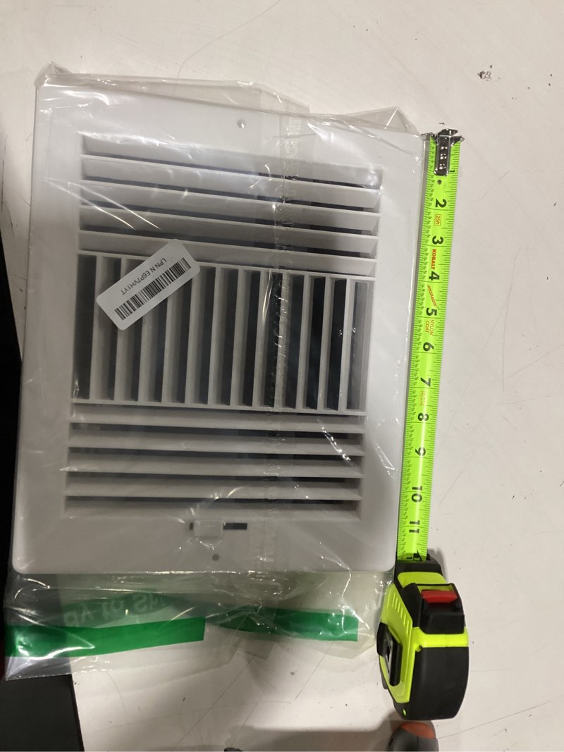 Condition photo showing New/Like New for hvac premium 10w x 8"h never rust plastic 3-way air supply register - hvac vent duct grille - off white 10 x 8 3-way