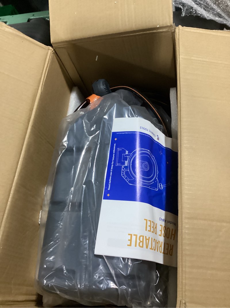 Condition photo showing Good Condition for giraffe tools retractable garden hose reel 1/2 inch x 130 ft, super heavy duty, any length lock, slow return system, wall mounted and 180 deg swivel bracket 1/ 2"130 ft