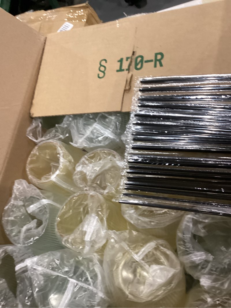 Condition photo showing Good Condition for 40 count 12 Ounce Cups Ribbed Origami Unbreakable Stemless Plastic Wine Champagne Whiskey Glasses Elegant Durable Disposable Indoor Outdoor Ideal for Home, Bars, Wedding, Ripple (Color Collection)