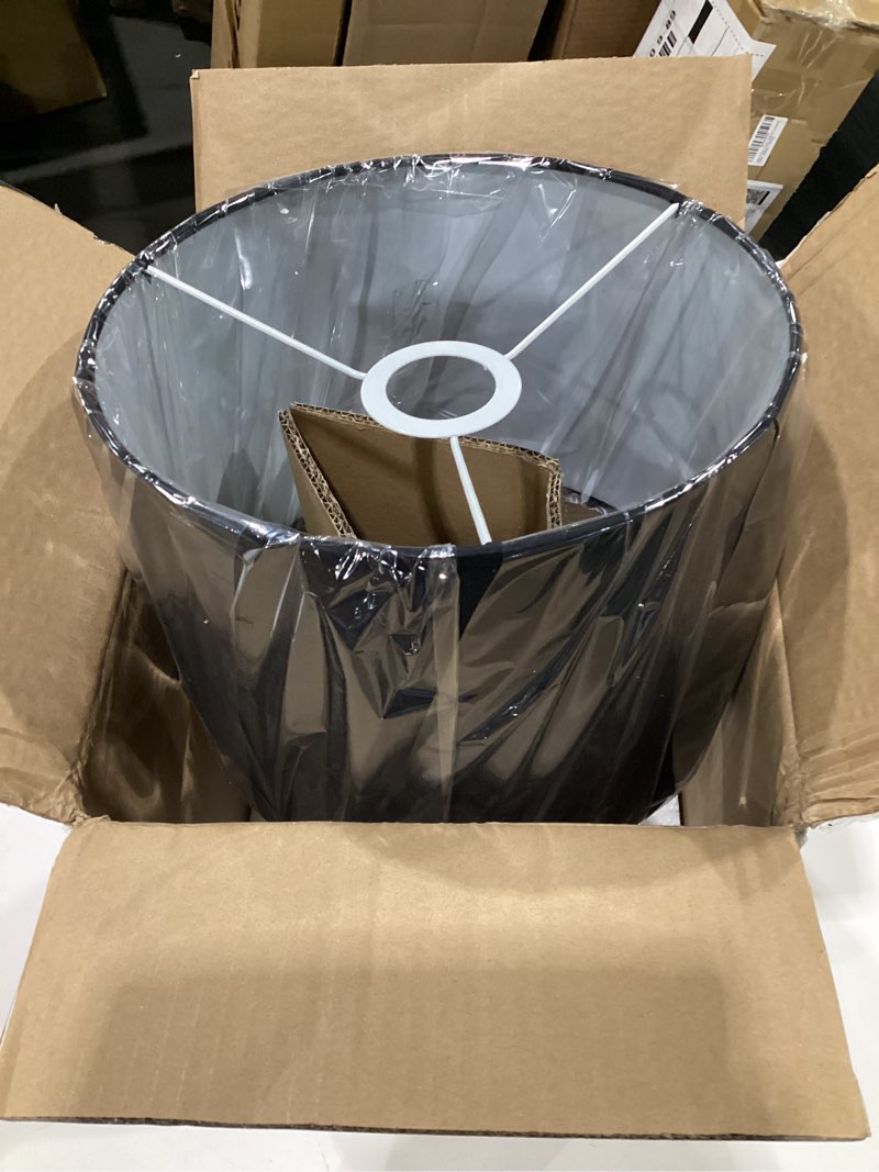 Condition photo showing Good Condition for Simple Designs LT1152-BLK Traditional Oblong Ceramic Table Lamp for Living Room, Bedroom, Study, Office, Entryway, Reading Nook, Black Black Contemporary