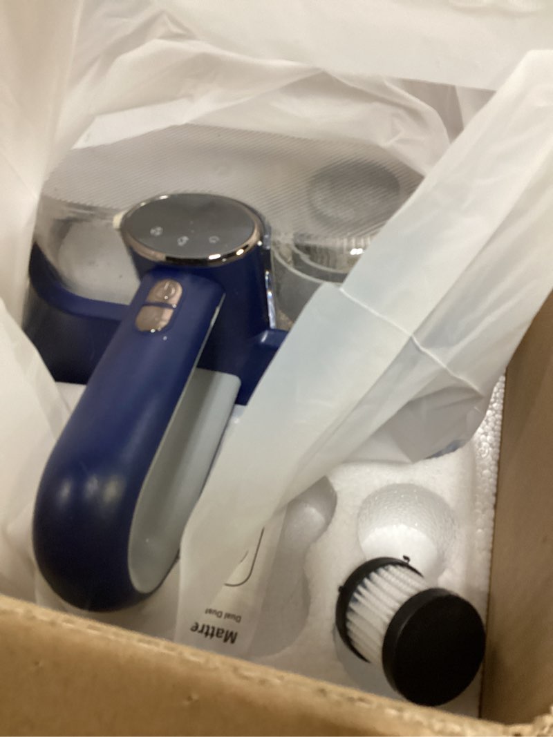 Condition photo showing As Is for mattress vacuum cleaner powerful vibration handheld couch vacuum with uv-c light and led display, hepa filter, versatile bed vacuum cleaner cordless with type-c charging port for bed, sofa, carpets