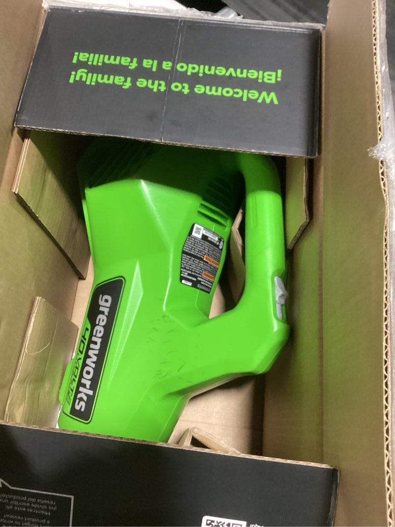 Condition photo showing New/Like New for Greenworks 40V (100 MPH / 350 CFM) Cordless Axial Leaf Blower, 2.0Ah Battery and Charger Included (350 CFM)
