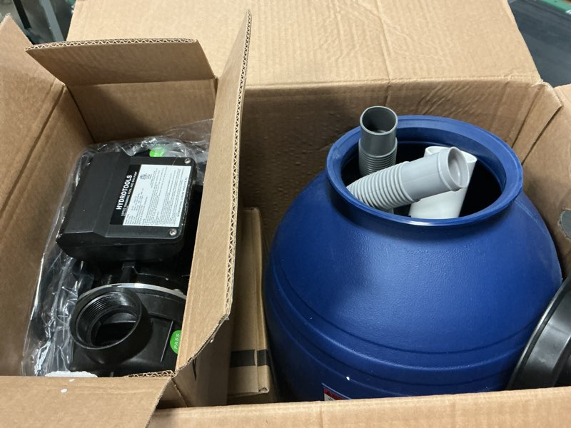 Condition photo showing Good Condition for swimline hydrotools by 12" sand filter combo w/ stand, 1900 gph, 42lb capacity - blue - one size
