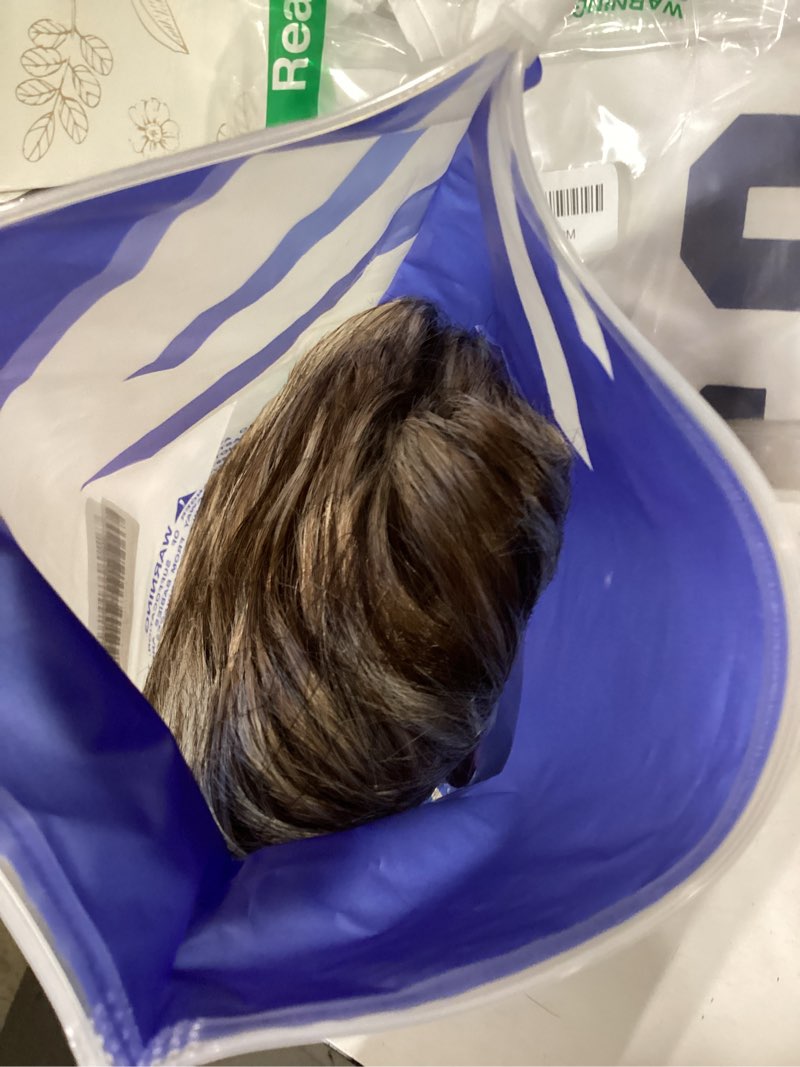 Condition photo showing Good Condition for sevencolors short pixie cut wigs for white women mixed blonde short wigs with brown roots synthetic natural hair wigs for women blonde with dark root