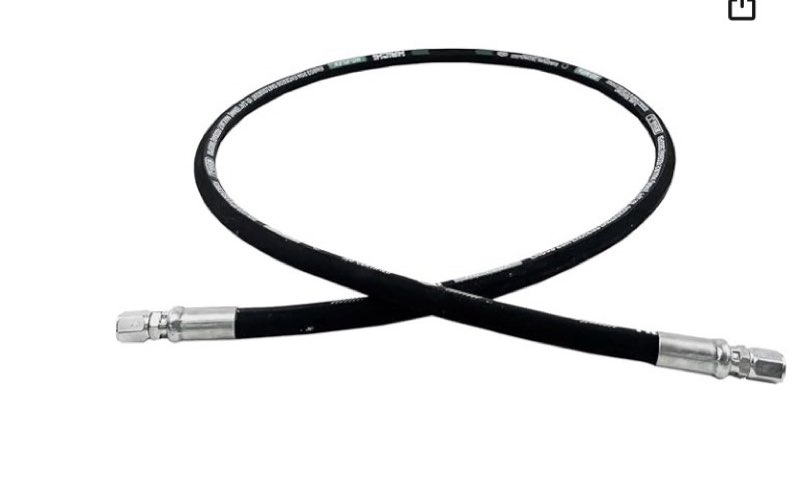 autovo hydraulic hose swivel assembly 1/2" hydraulic hose with female jic x female jic 18" long 3988 psi, black black 26711-08-08-18in