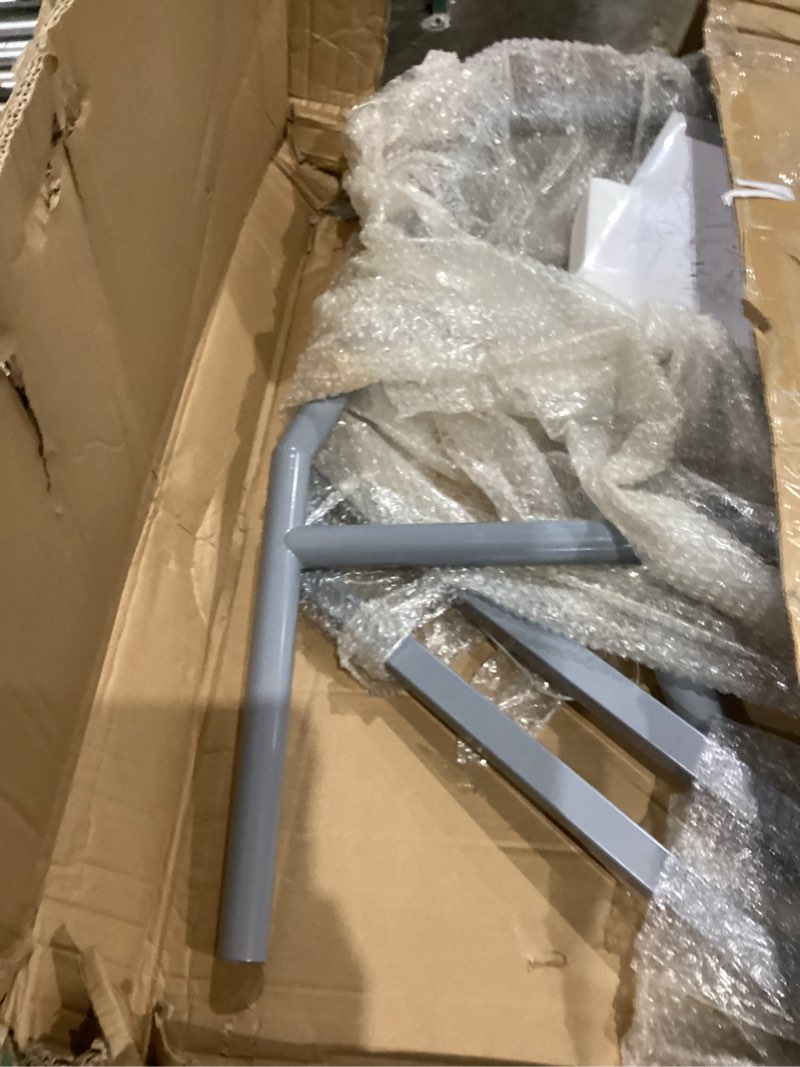 Condition photo showing Good Condition for grey bed trapeze, trapeze bar for bed mobility with 300 lbs weight capacity hospital bed trapeze for elderly bed pull up floor stand bar assisting elderly tool-free assemble, strong and work well