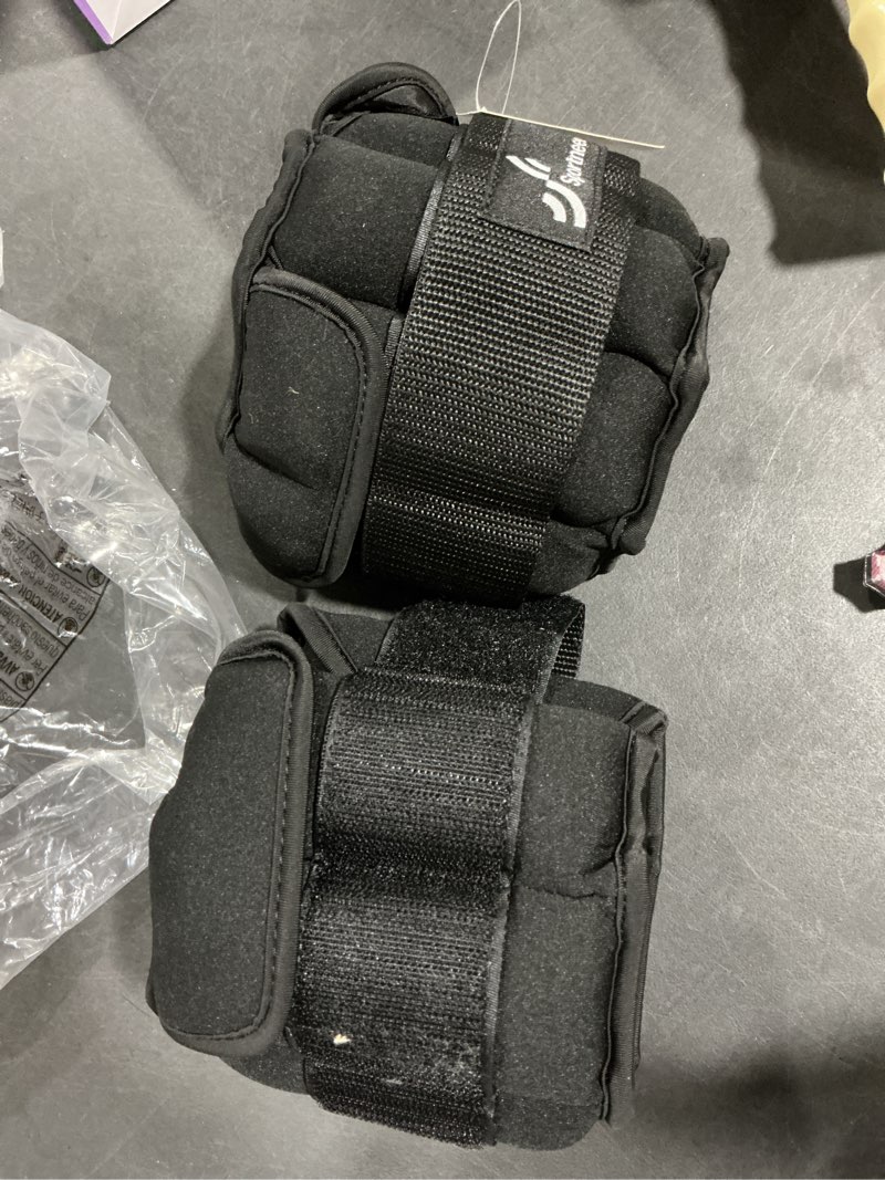 Condition photo showing Good Condition for Sportneer Upgrade Adjustable Ankle and Wrist Weights for Women and Men 1-7 lbs / 1-10 lbs Set | Comfortable, Secure Fit for Walking, Running, Fitness, Physical Therapy, Home Gym 5 lbs x 2 Black