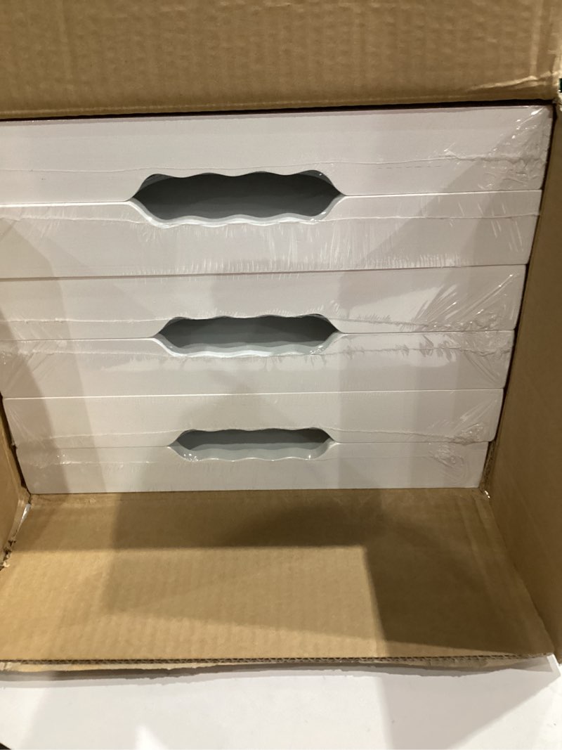 Condition photo showing Good Condition for Bed Tray Table with Folding Legs, Bamboo Breakfast in Bed for Kitchen Serving Tray, Sofa, Eating, Used As Laptop Desk Snack Tray (4 Pack, White Color) White-4 Pack Medium