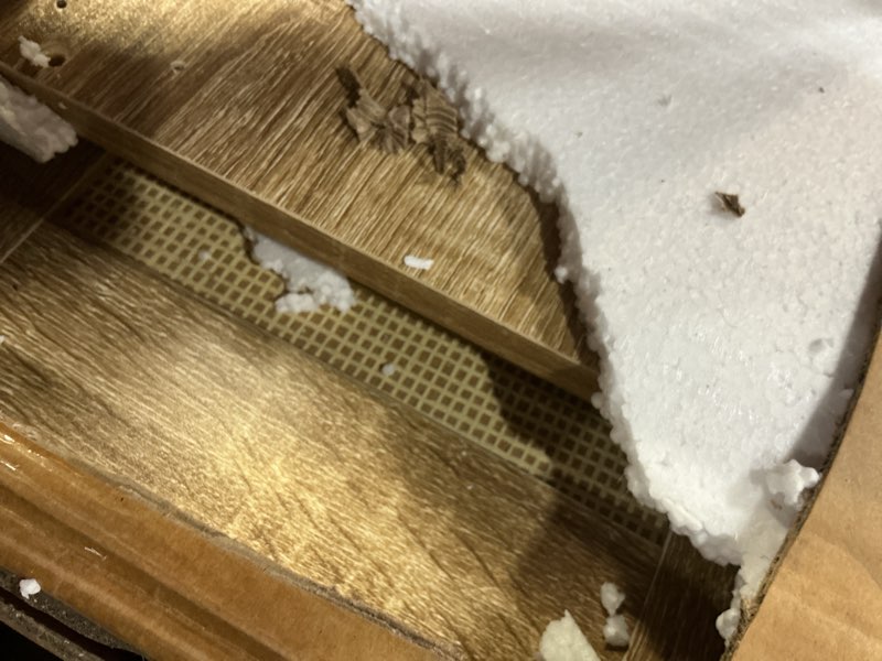 Condition photo showing Good Condition for JASIWAY Sideboard - Kitchen Buffet Cabinet with Rattan Decorated Doors, Accent Cabinets with Doors, Coffee Bar Cabinets Rattan Sideboard Buffet Cabinet with Storage (Natural with 4 Doors)