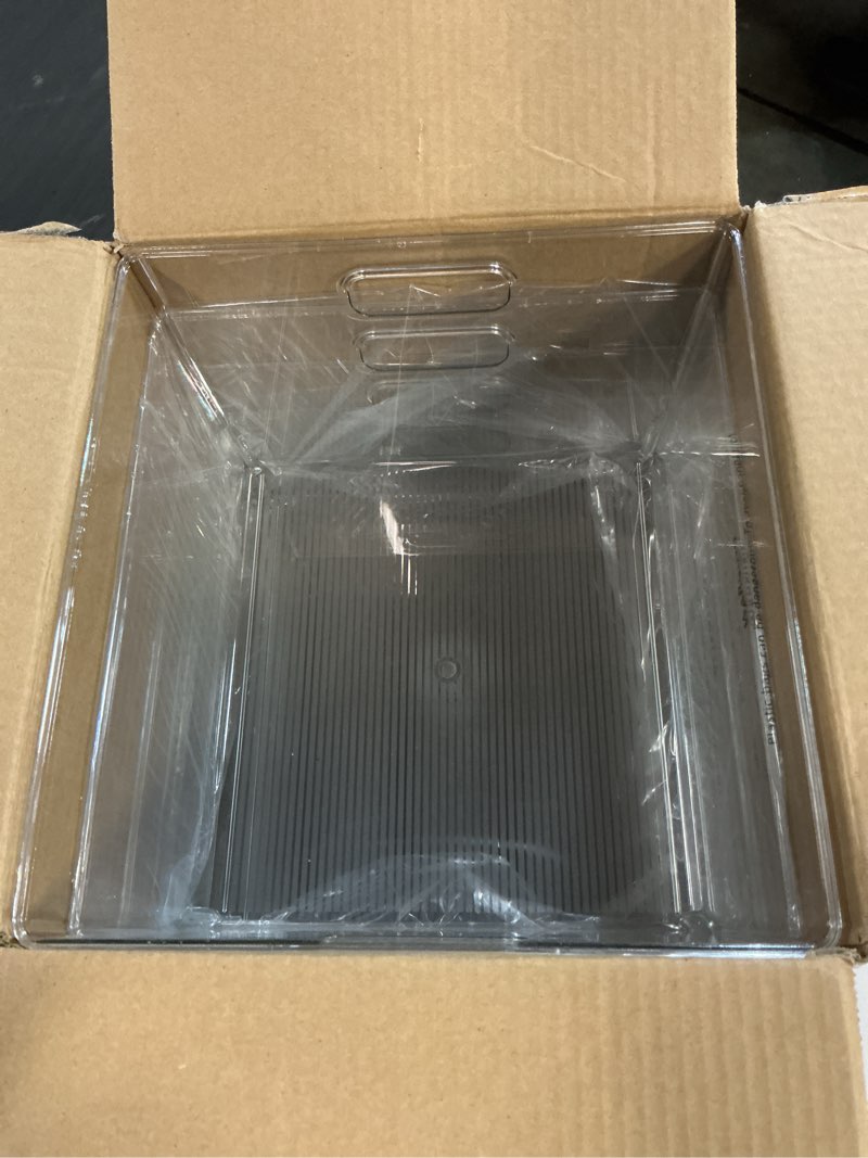Condition photo showing Good Condition for ClearSpace Clear Plastic Storage Bins – XL 6 Pack Perfect Kitchen or Pantry Organization Fridge Organizer and Storage Bins, Cabinet Organizers