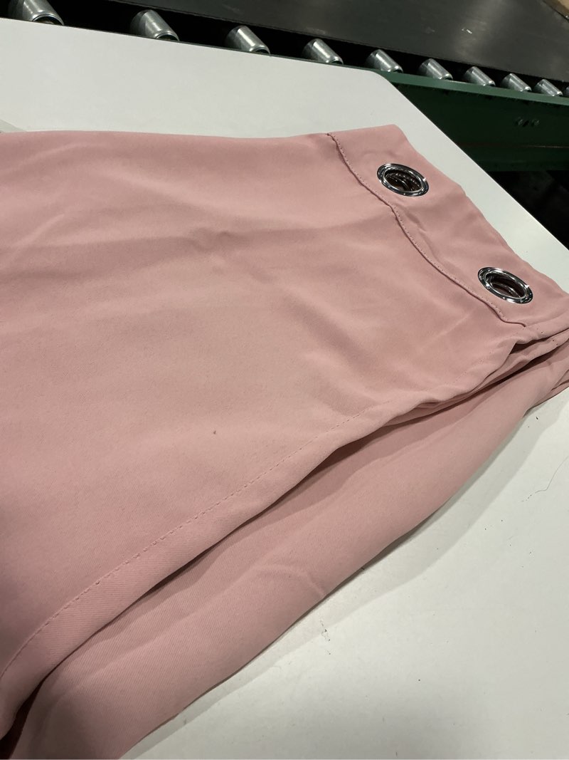 Condition photo showing Good Condition for deconovo short blackout curtains, thermal insulated room darkening blackout curtains, grommet window curtain for small indoor windows, 2 panels, 42x45 in, coral pink